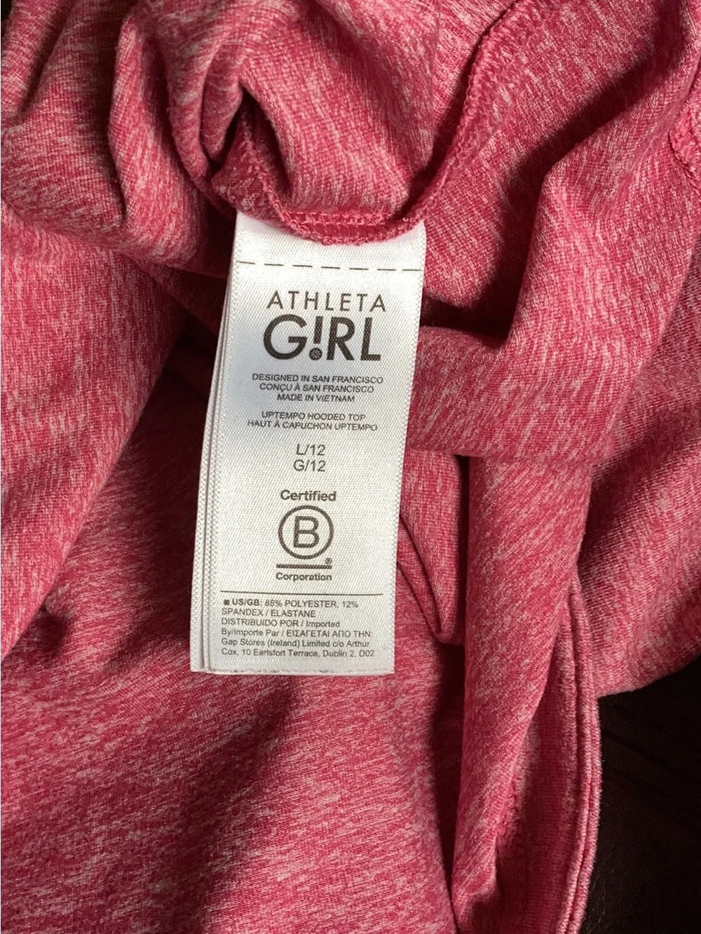Athleta Girl bundle hooded top & leggings size large